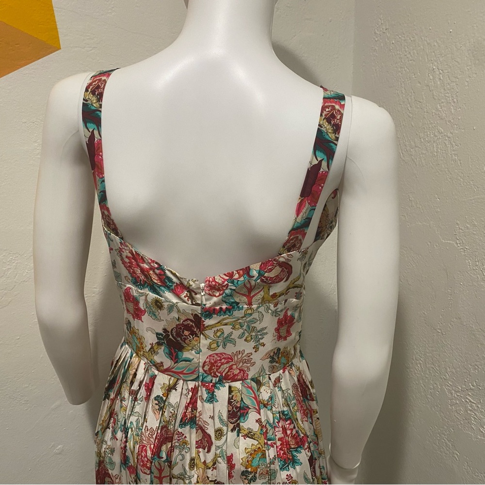 Plenty by Tracy Reese silk floral dress with lace bead in the front size 8 - Picture 3 of 16